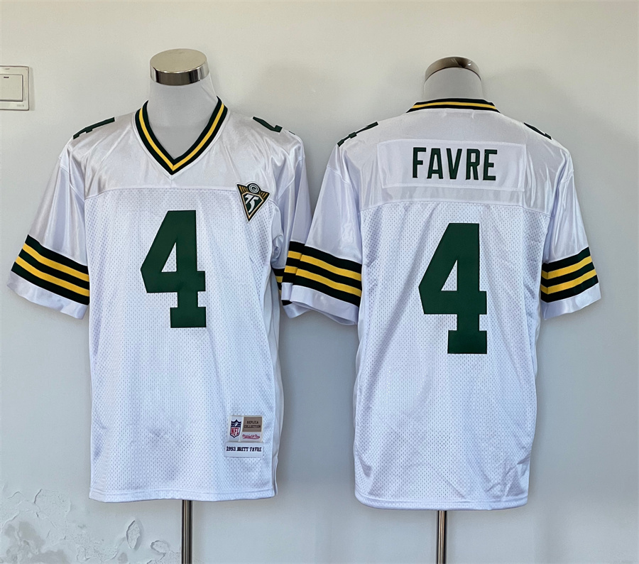 Men's Green Bay Packers Brett Favre Mitchell & Ness White Legacy Jersey